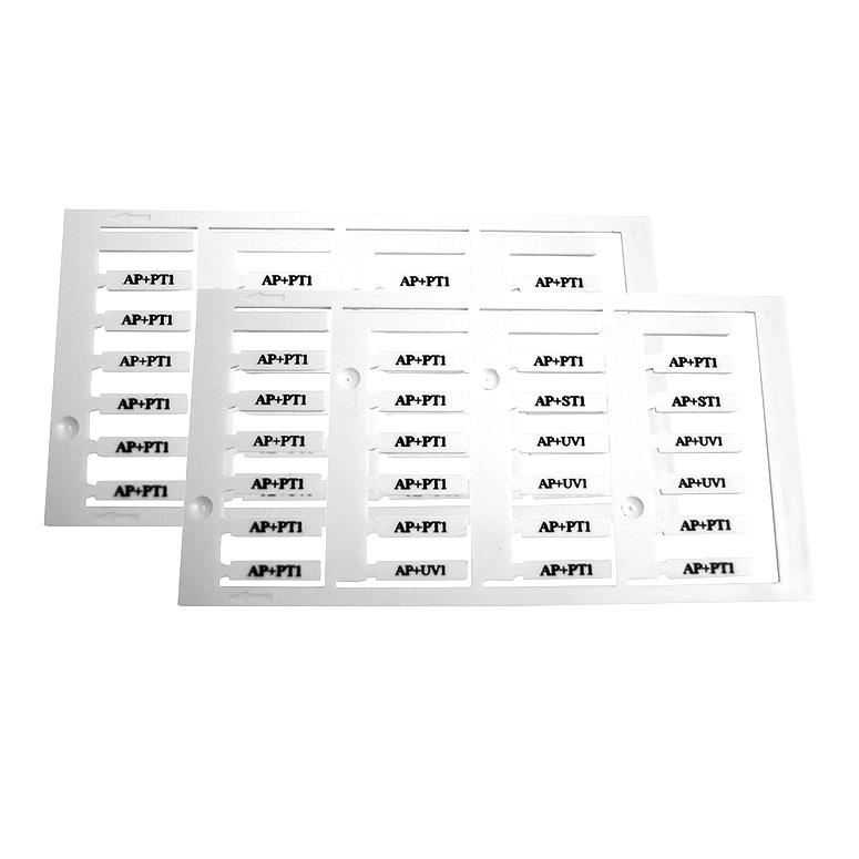 Färdigskriven plintmärkning FCC tag 30x40 vit