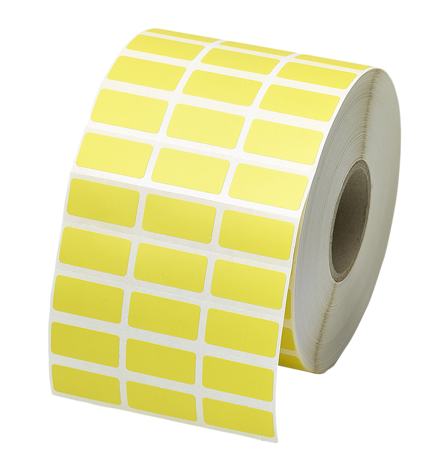 Komponenetetiketter gul matt