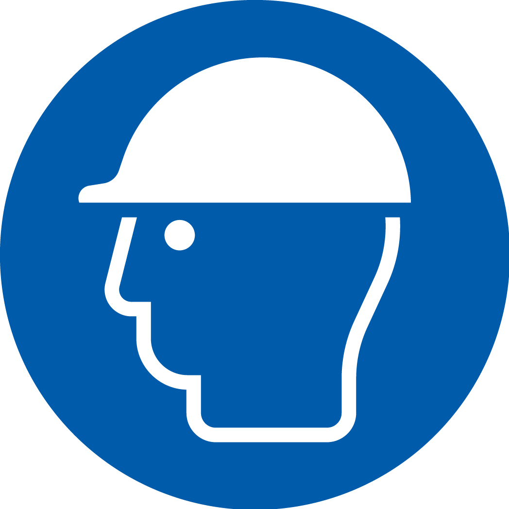 ISO7010 M014 ADH 100 mm Använd skyddshjälm-0