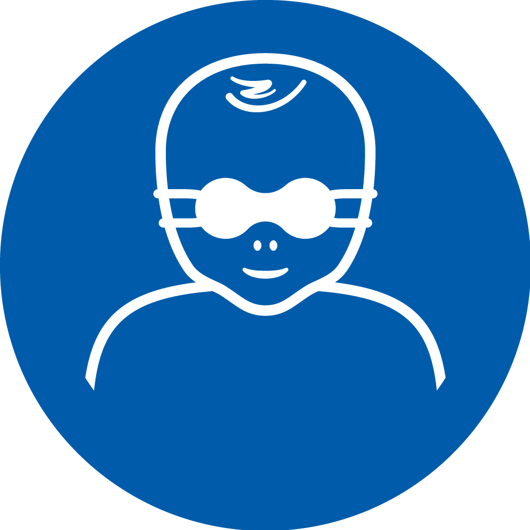 ISO7010 M025 ADH 50 mm Anv mörka skyddsglas för barn-0