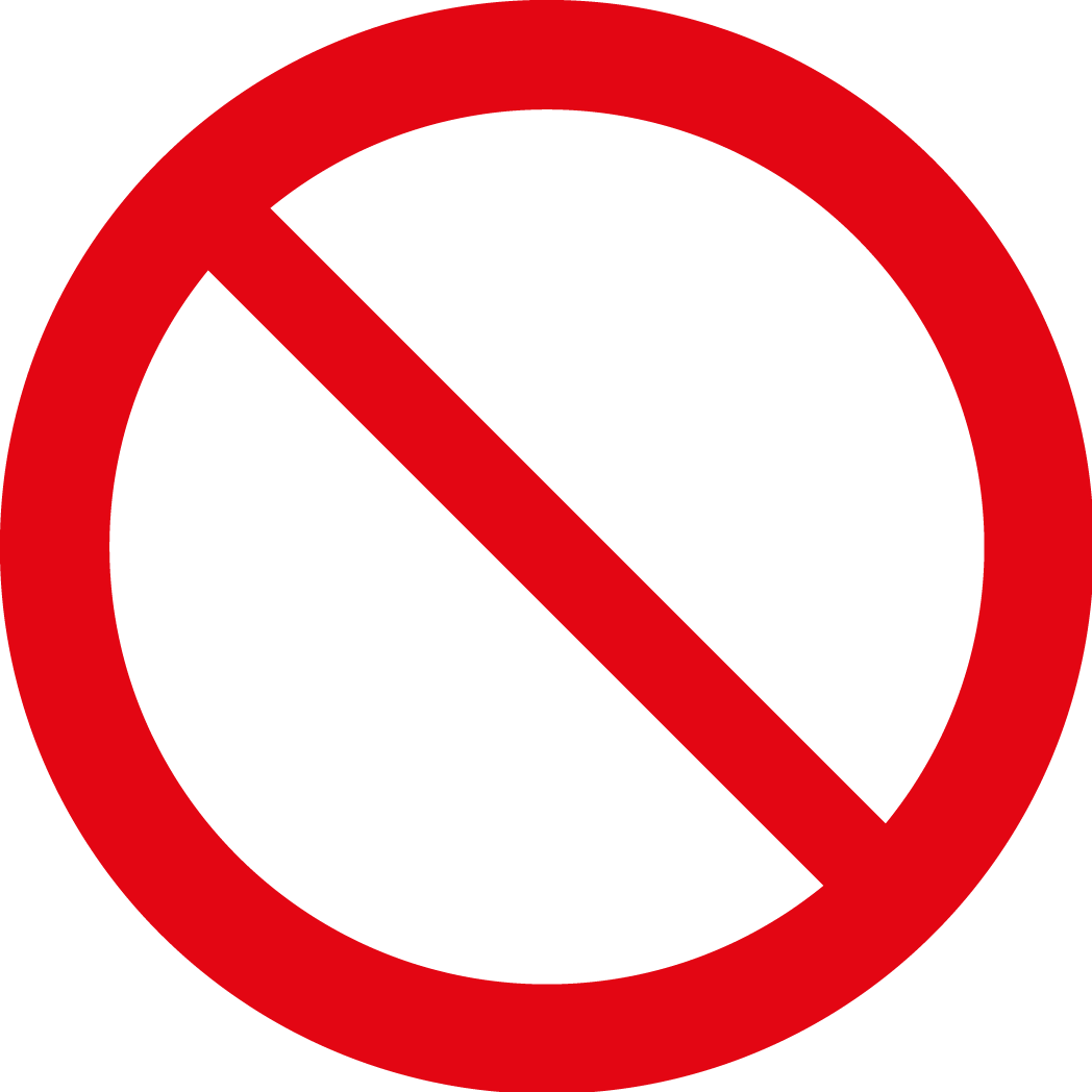 ISO7010 P001 ADH 50 mm Allmänt förbud-0