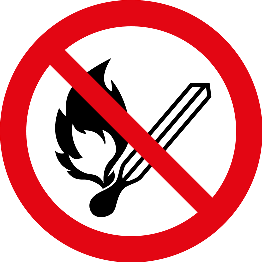 ISO7010 P003 ADH 25mm Rökning & öppen eld förbjuden-0