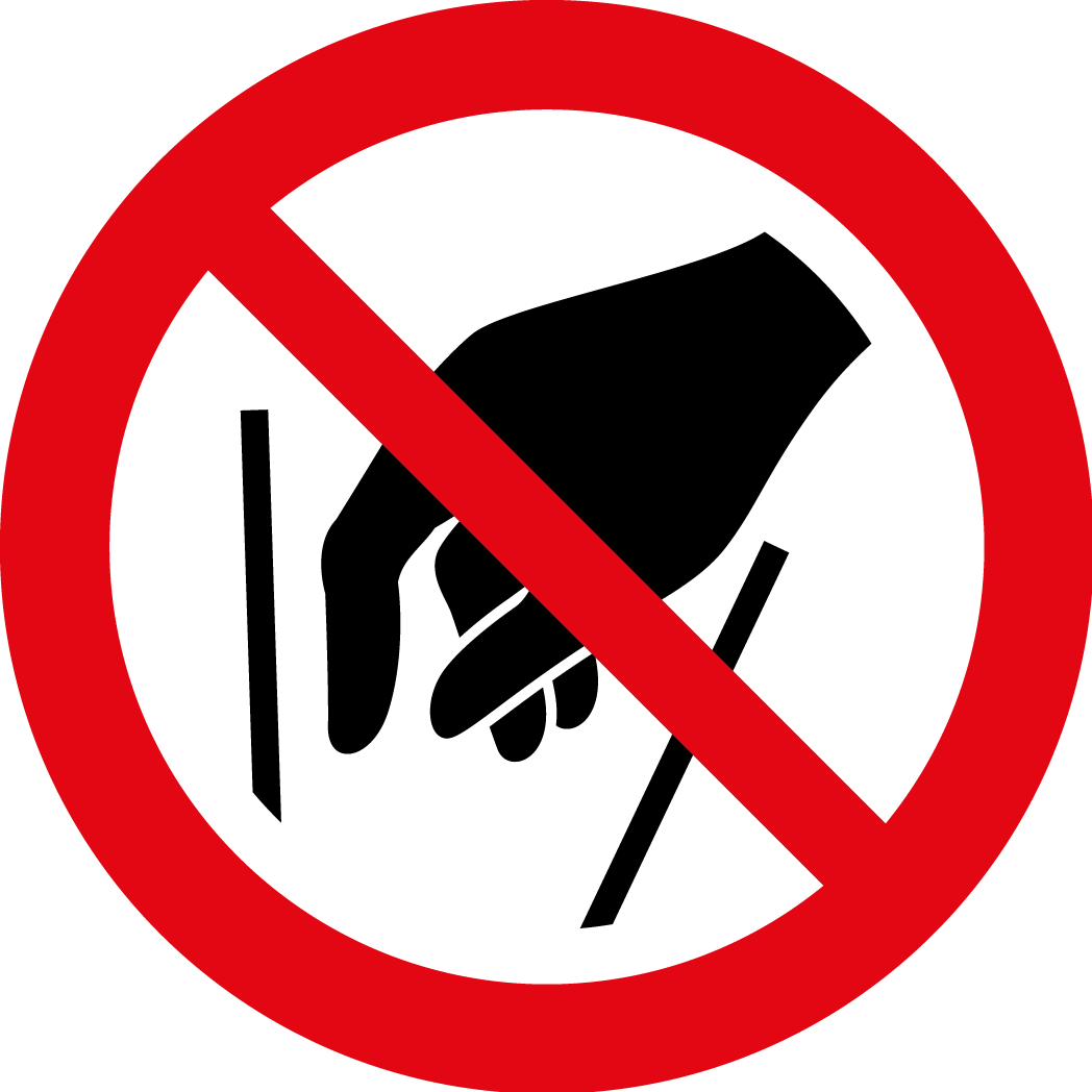 ISO7010 P015 ADH 25mm Förbjudet att sträcka sig in-0