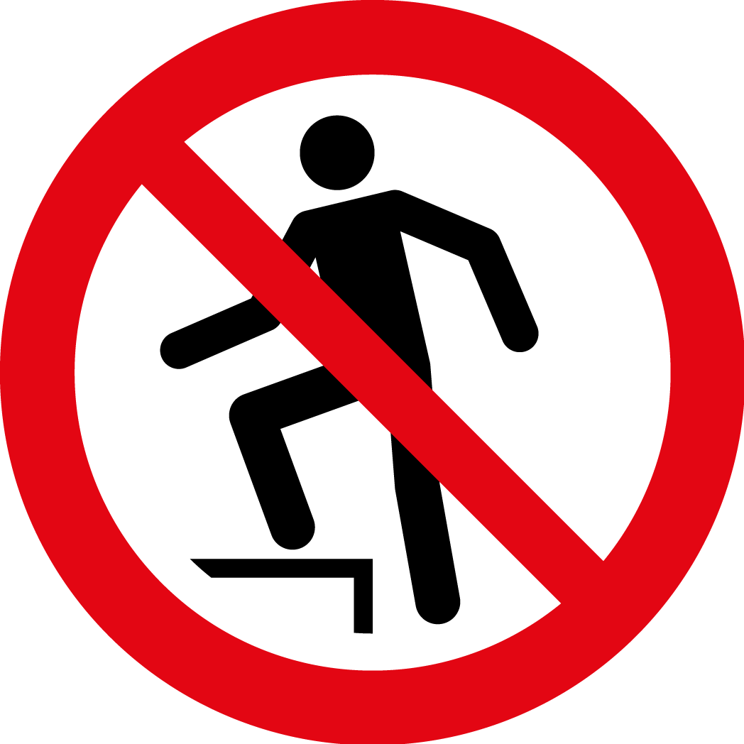 ISO7010 P019 ADH 25mm Kliv inte här-0