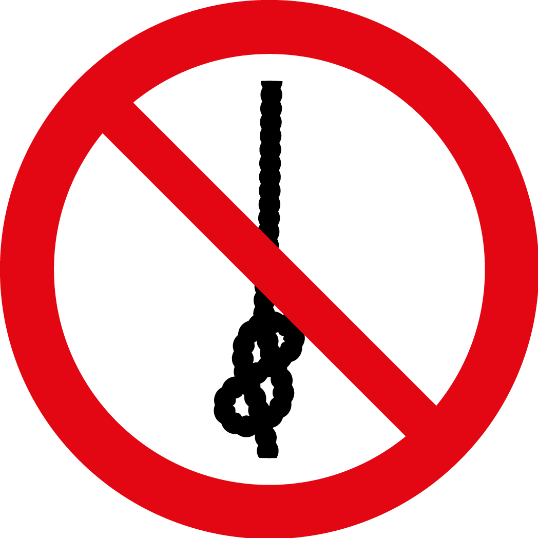 ISO7010 P030 ADH 100 mm Slå ej knutar på repet-0