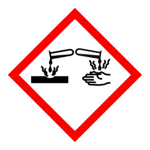 Faropiktogram GHS05 Frätande