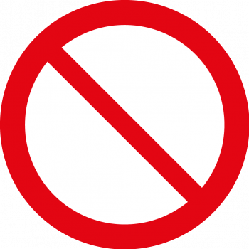 Förbud P001 ISO 7010 Varselmärkning-0